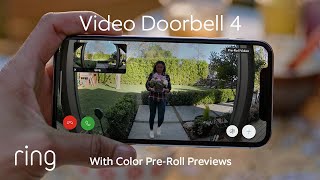 Ring Video Doorbell 4  Featuring Color PreRoll Video Previews amp Quick Replies [upl. by Gent]