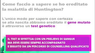 Test genetico e malattia di Huntington [upl. by Sina264]