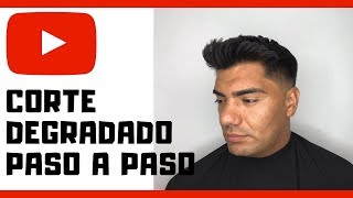 CORTE DE PELO HOMBRE 👨 DEGRADADO PASO A PASO✅ explicado ✂️CON TIJERA [upl. by Iuqcaj]