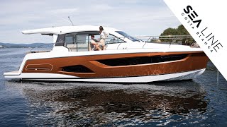 Sealine C390 walkthrough  The Southampton Boat Show 2024  Sea Line Costa Blanca [upl. by Toblat718]