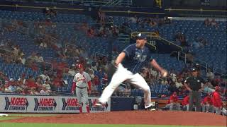 Jake Diekman Slow Motion Pitching Mechanics 1st Base Side View [upl. by Damon]