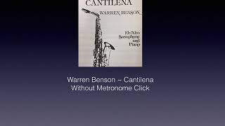 Warren Benson Cantilena Piano Accompaniment [upl. by Trici]