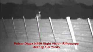 Pulsar Digex N450 Night Vision Riflescope  Deer  100 yards [upl. by Trevah984]