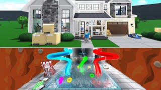 I Built SECRET WATERPARK Under Friends Home Roblox [upl. by Eiznekam176]