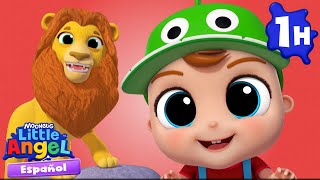 El sonido de los animales 🦁🐘🐊  Canciones Infantiles🎵 Moonbug Español  Little Angel [upl. by Eliezer]