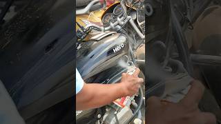 bike polish spray paint 🎨😲 motorbike motorcycle shortvideo [upl. by Edasalof824]