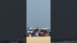 Chennai marina beach navy ship show marinabeach chennai [upl. by Annawd767]