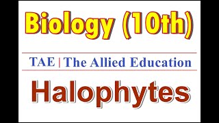 Biology 10th Class  Chapter 2  Topic Halophytes [upl. by Auqkinahs338]