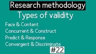 What is Validity in Research Types of Validity face content criterion construct validity [upl. by Nylavad]