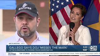 Arizona Congressman Ruben Gallego condemns Phoenix DOJ report [upl. by Nereids]