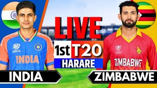 India vs Zimbabwe 1st T20  Live Cricket Match Today  IND vs ZIM Live Match Today  IND vs ZIM [upl. by Assinna38]