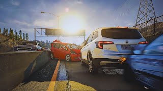 BeamNG Drive  Reckless Driving 19 Realistic Highway Crashes [upl. by Ming]