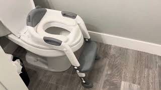 Toilet Potty Training Seat with Step Stool Ladder SKYROKU Training Toilet Review [upl. by Nnylyar]