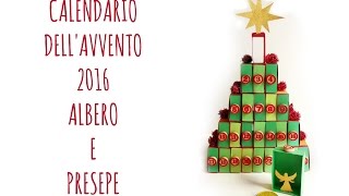 CALENDARIO DELL AVVENTO di carta Albero di Natale e Presepe NataleArte per Te [upl. by Tannenwald]