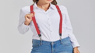 Suspenders for Women with 3 Swivel Hooks and 1 Width Strap Review Good basic suspenders [upl. by Rotciv]