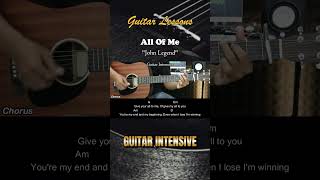 All Of Me  John Legend  EASY Guitar Tutorial with Chords  Lyrics guitarchords [upl. by Llehcam]