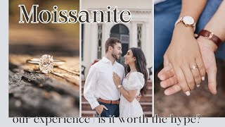 Moissanite Engagement Ring Review  Regrets How much we spent [upl. by Repohtsirhc]