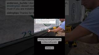 Installing vinyl siding quickly with Dewalt roofing nailer and siding adapter [upl. by Otreblif587]