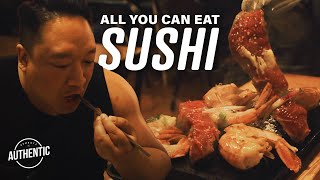 Sushi Toshi Edmonton Alberta  AWESOME ALL YOU CAN EAT SUSHI 🍣  Authentic [upl. by Lawry]