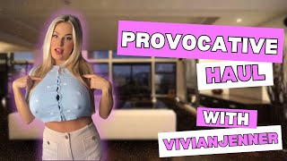 4K Provocative Try On Haul  Get Ready With Vivian 2024 [upl. by Earas]