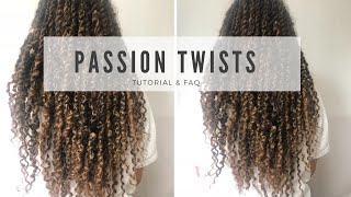 PASSION TWIST FLUFFY TWISTBOHO TWIST TUTORIAL amp FAQ 2018 RUBBERBAND METHOD FINE NATURAL HAIR [upl. by Armahs163]