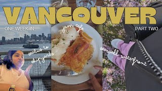 A week in VANCOUVER Pt 2  jam cafe seawall waterfront walk amp seabus to lonsdale quay shipyards [upl. by Kaete425]