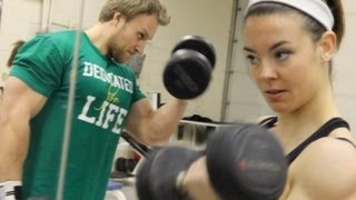 Training Upper Body with IFBB Fitness Pro Jodi Boam  Furious Pete [upl. by Nadroj]