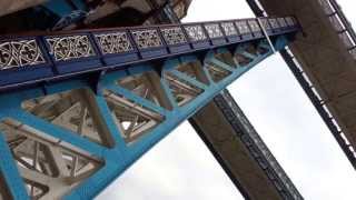 Tower bridge  bridge lifting itself to let a ship pass [upl. by Genet688]