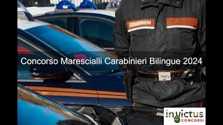 Concorso per 24 Allievi Marescialli Carabinieri Bilingue 2024 [upl. by Merrill202]