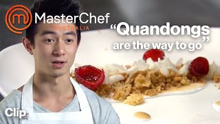 Quandongs are Reynolds Mystery Box choice  MasterChef Australia [upl. by Nonna]