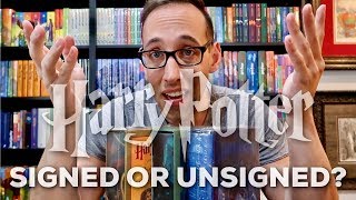 HARRY POTTER SLIPCASE EDITIONS Are they signed by JK Rowling PLUS unboxing a RARE German book [upl. by Edwards]