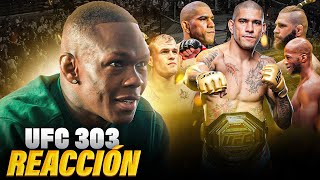 Israel Adesanya reacciona al KO por patada a la cabeza de Alex Pereira en UFC 303 [upl. by Jezabel]