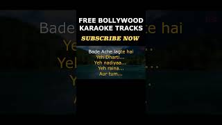 BADE ACHE LAGTE HAI  KARAOKE TRACK  unplugged rdburman amitkumar freedownload freekaraoke [upl. by Claudine852]