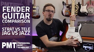 Fender Stratocaster vs Telecaster vs Jazzmaster vs Jaguar  Whats the difference [upl. by Leba]