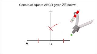 Constructing a square  Geometry [upl. by Ahsiekahs846]