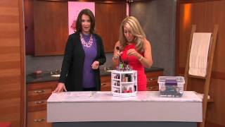 Tabletop Spinning Cosmetic Organizer by Lori Greiner with Jacque Gonzales [upl. by Agemo900]