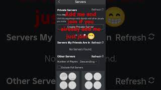 Add and join😁robloxprivate serverfypppppppppp [upl. by Civ]