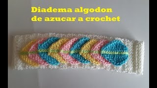 diadema a crochet para niñas  tiara de hojas  tejido con ganchillo [upl. by Yekim365]