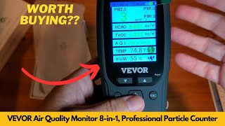 VEVOR Air Quality Monitor 8 in 1 Professional PM2 5 PM10 PM1 0 Particle Counter  Worth Buying [upl. by Llenram234]