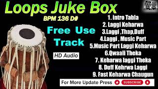 Tabla Loops Jukebox  Theka And Variation BPM 136 D Taalmala Tabla Studio [upl. by Anirav454]