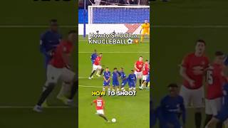 How to SHOOT a KNUCKLEBALL ⚽️💥football soccer shorts [upl. by Nairda]