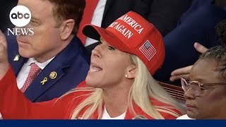 Moment Rep Marjorie Taylor Greene interrupts Pres Biden during State of the Union [upl. by Kaufmann]