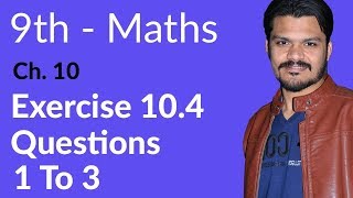 9th Class Math Ch 10 lec 1 Exercise 104 Question no 1 to 3  Matric Part 1 Math [upl. by Rayburn206]