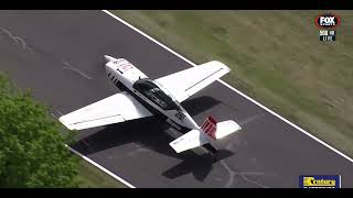 Bathurst 1000 Plane Landing hits wall 20241013 [upl. by Korwin]