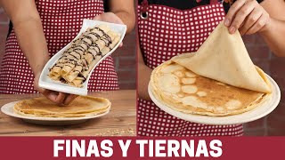 masa para crepas  como hacer masa para crepas dulces y saladas [upl. by Hulburt]