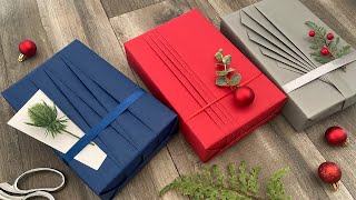 3 Ways to Wrap a Gift with Pleats  Gift Wrapping Ideas [upl. by Ailyt974]