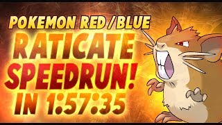 Pokemon RedBlue Raticate Speedrun Current World Record with Articuno capture bonus [upl. by Platto]