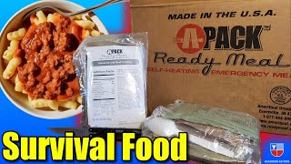 APack Ready Meal MRE Prepping amp Emergency Ration 2011 Civilian Meal Ready To Eat Taste Test Review [upl. by Neira141]