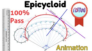 How to draw an Epicycloid in Engineering Drawing [upl. by Sadoff]