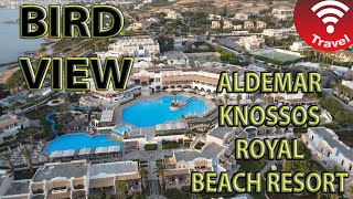 Aldemar Knossos Royal Beach Resort  Bird view [upl. by Aihcsrop309]